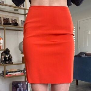 Jil Sander Orange Bodycon Skirt